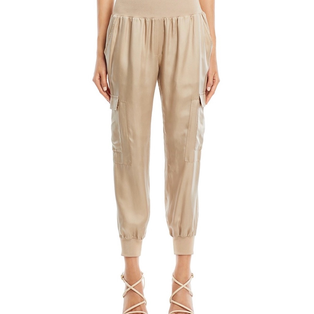 Cinq à Sept Beige Cargo Joggers